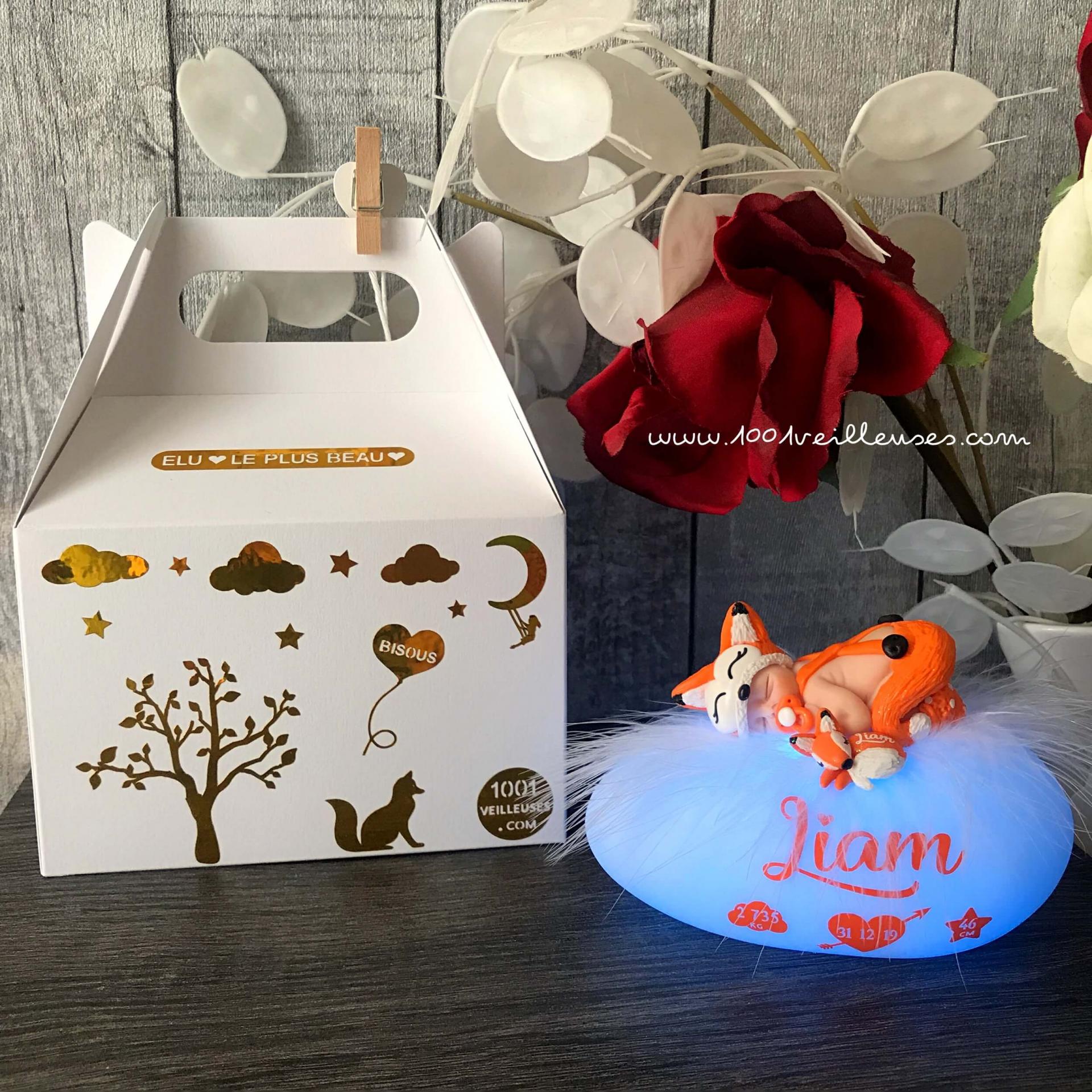 Coffret cadeau naissance personnalisé renard bébé - Coffret cadeau