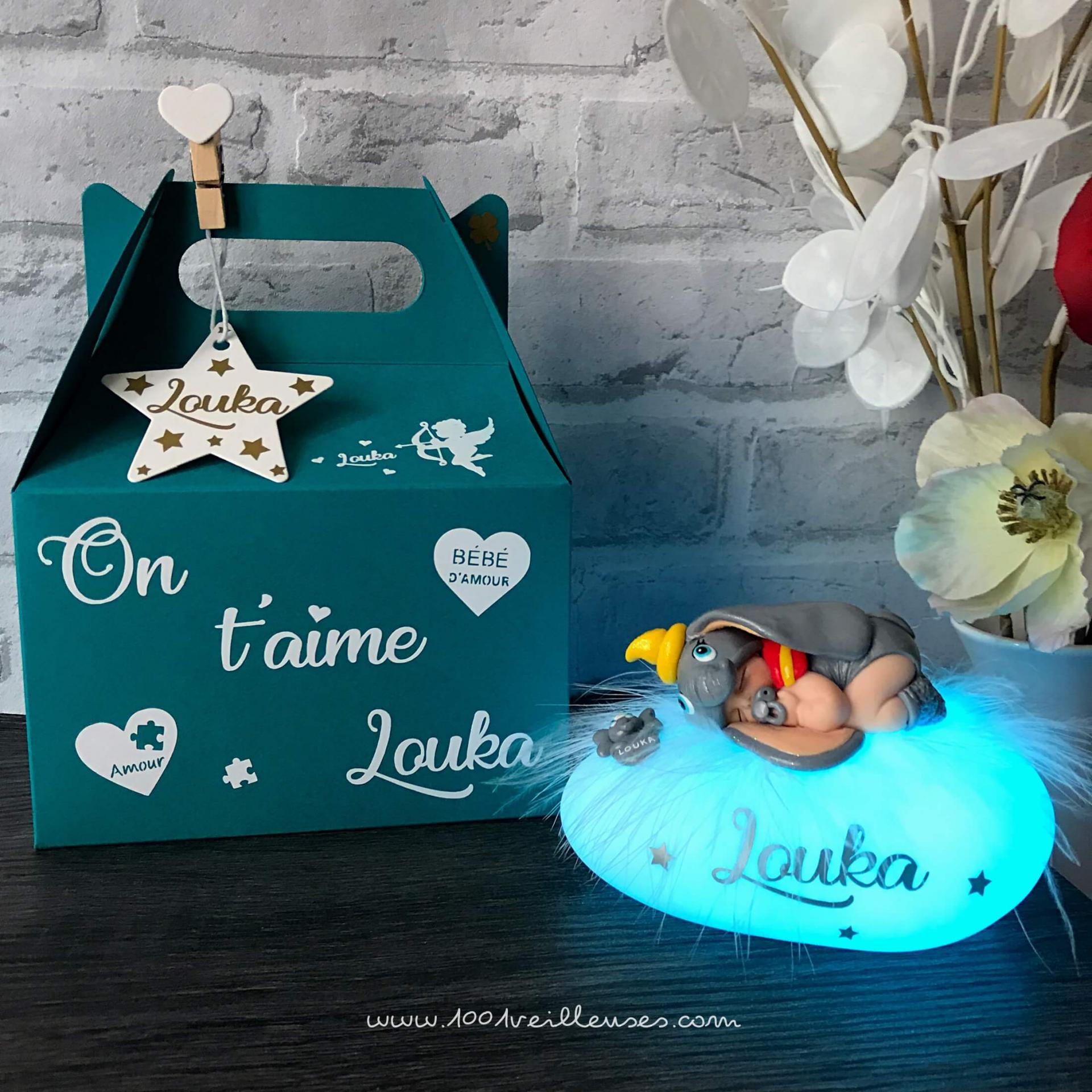 Superbe lampe dumbo personnalisable unique