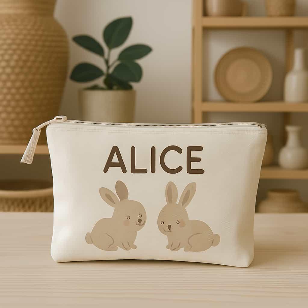 Trousse personnalisee avec le prenom alice