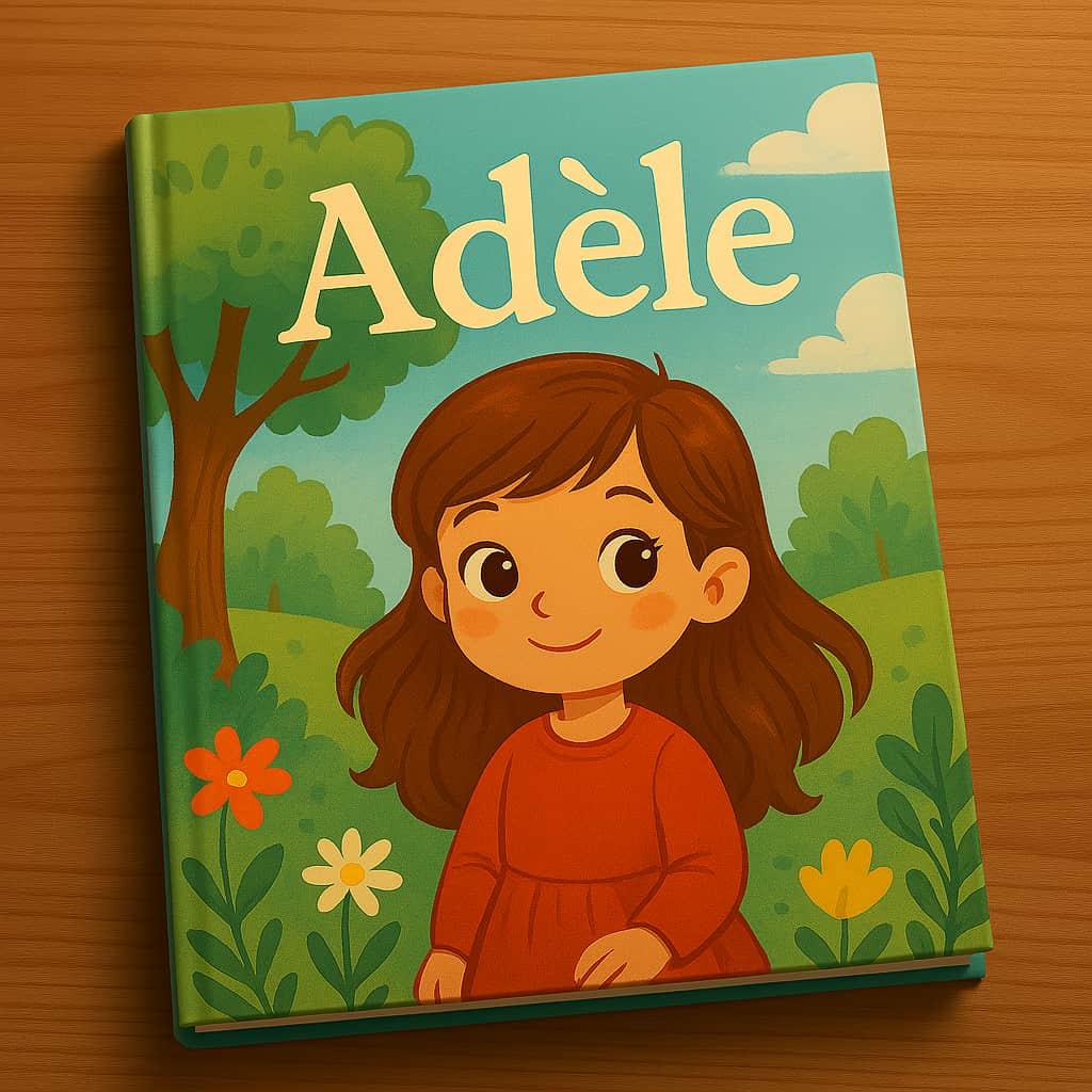 Un livre d enfant avec le prenom adele