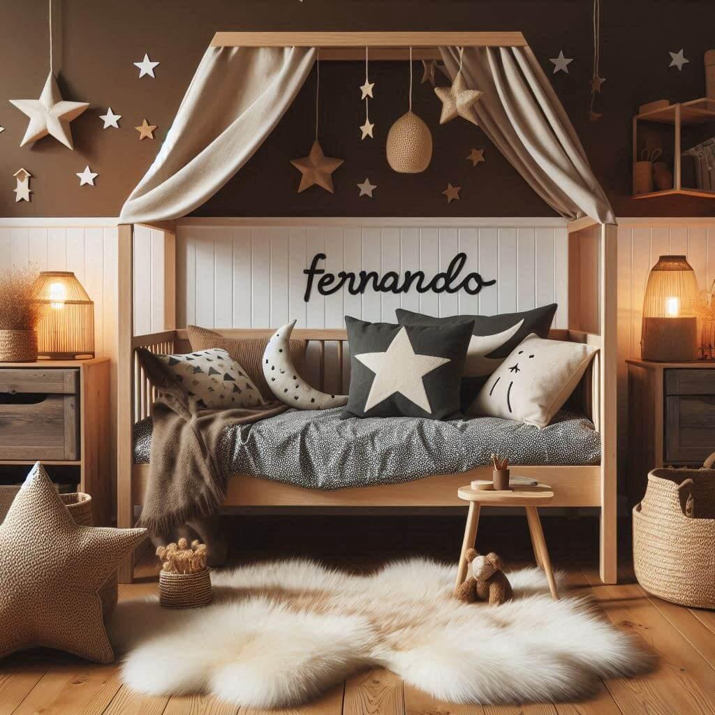chambre de petit garçon decoration scandinave prenom fernando