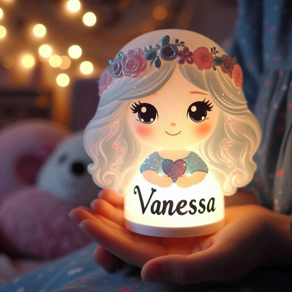 Une jolie veilleuse personnalisee avec le prenom vanessa