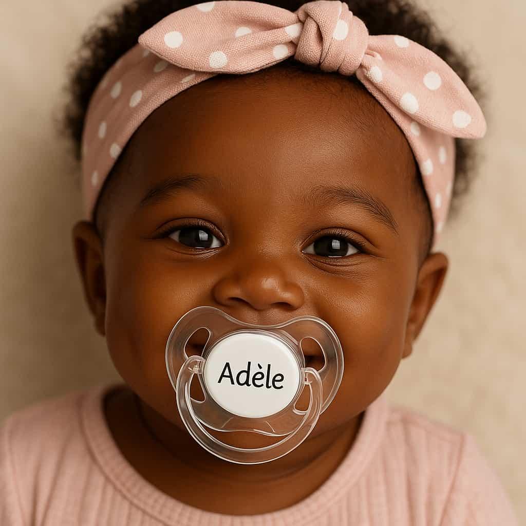 Une petite fille qui s'appelle Adèle heureuse de vivre
