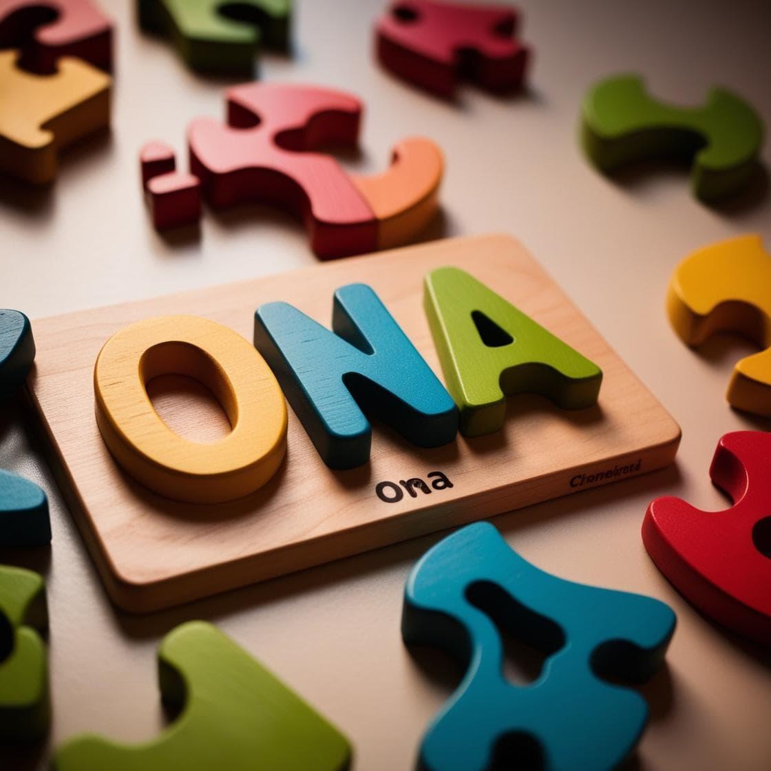 Une puzzle pour enfant avec le prenom ona