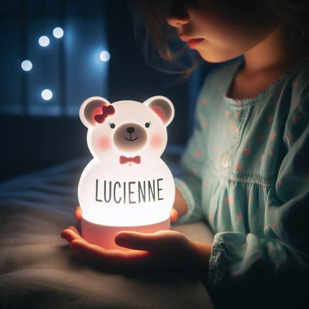 Une veilleuse avec le prenom lucienne
