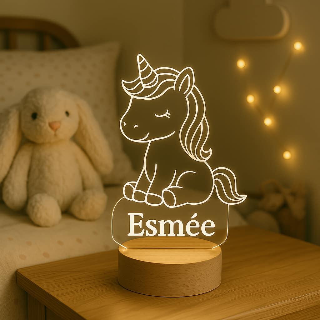 Veilleuse acryliqye personnalisee avec le prenom esmee