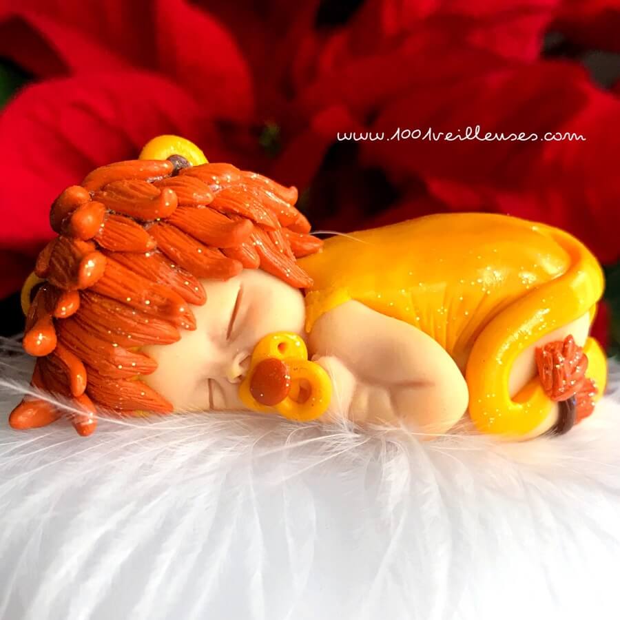 Veilleuse bebe lion personnalisable
