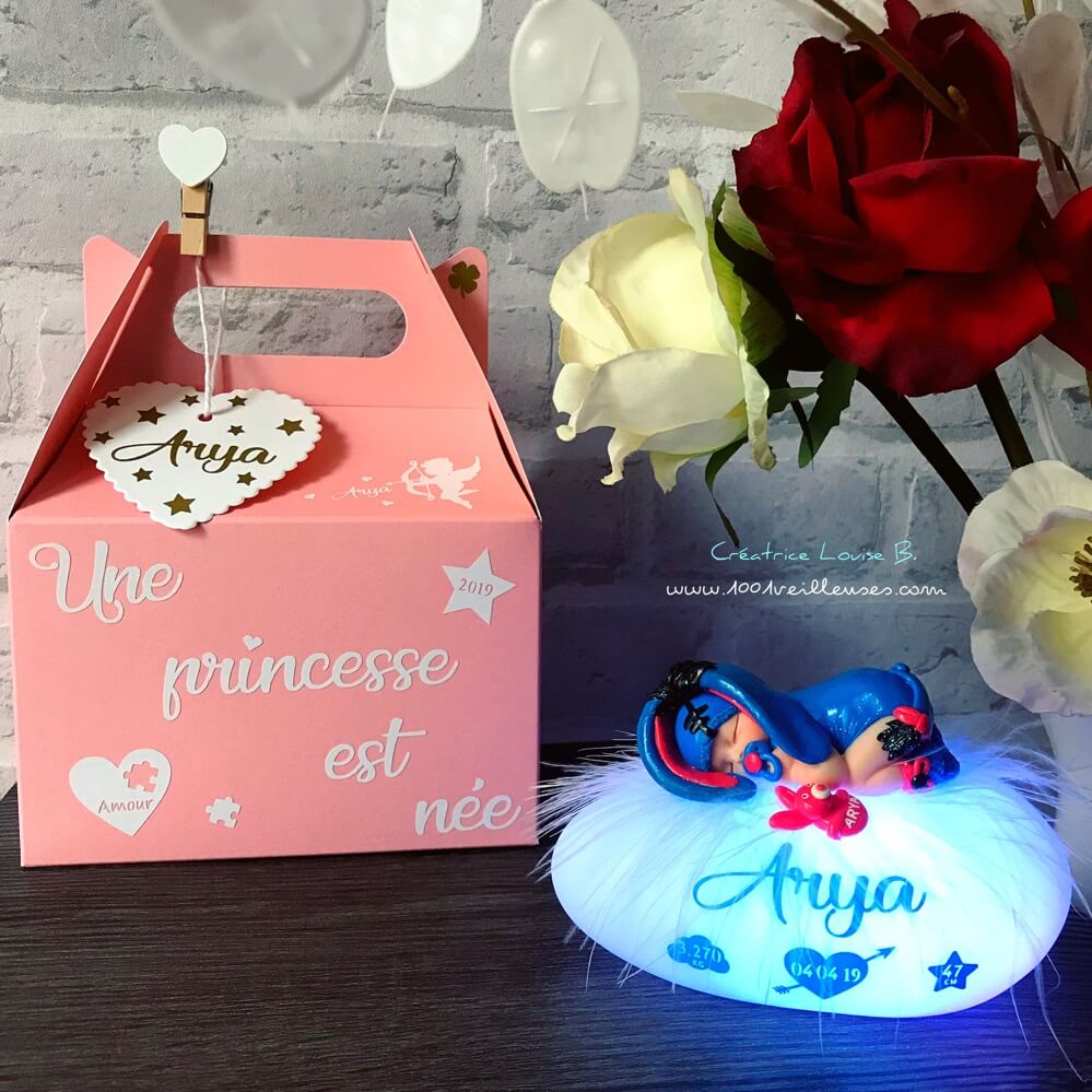 Veilleuse bourriquet bebe boite cadeau