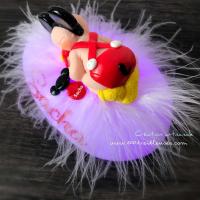 Customized baby gift - baby Disney night light with Mickey Mouse cuddly toy - child's keepsake